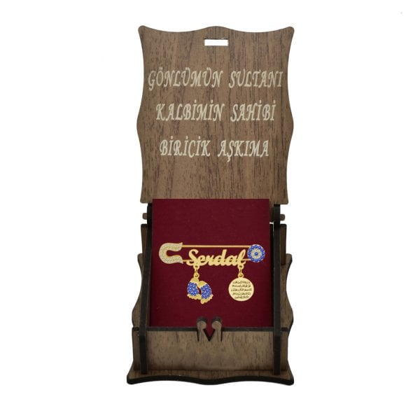 Gümüş Nazar Dualı Patikli Bebek İsimli Çatal İğne