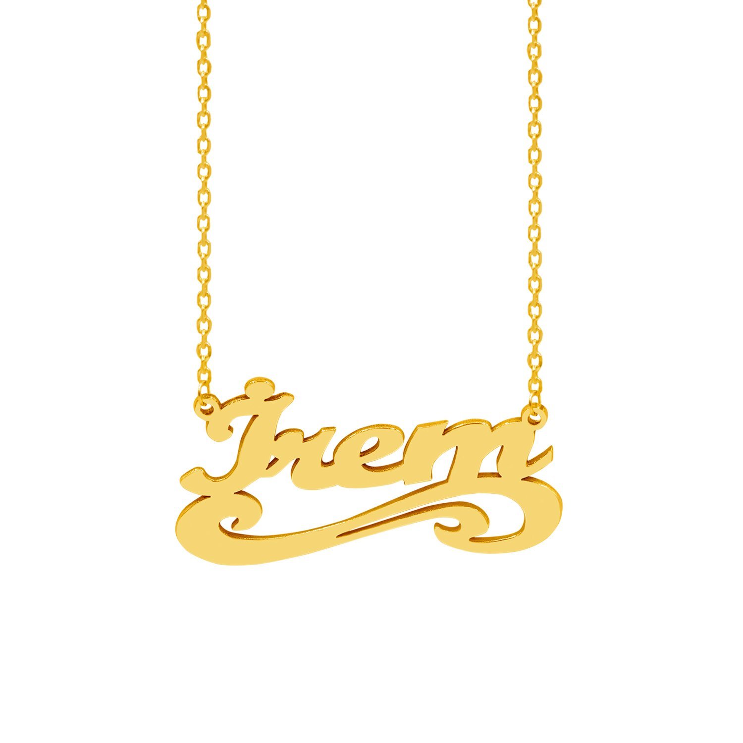 Gümüş Özel Tasarım Altı Desenli İsimli Kolye