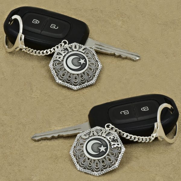 Gümüş Ayyıldızlı Telkari İsimli Anahtarlık