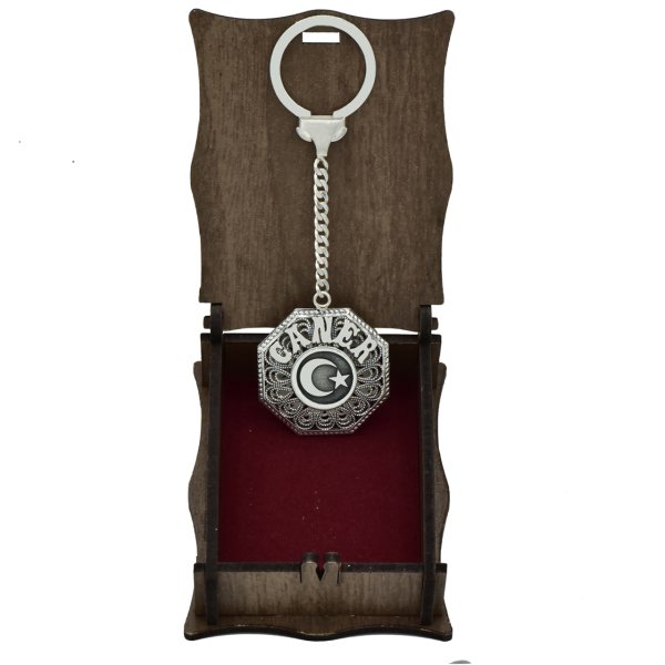 Gümüş Ayyıldızlı Telkari İsimli Anahtarlık