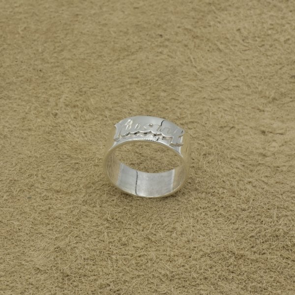 Gümüş İsimli Erkek Alyans