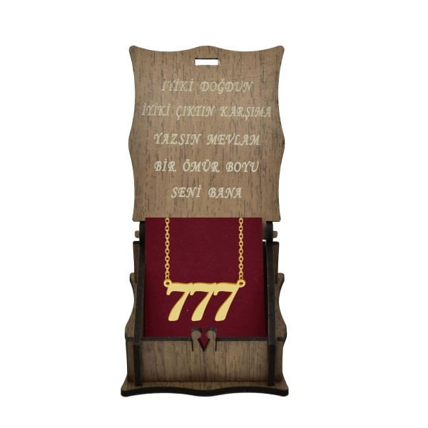 Gümüş Sayı Rakam Yazılı Kolye