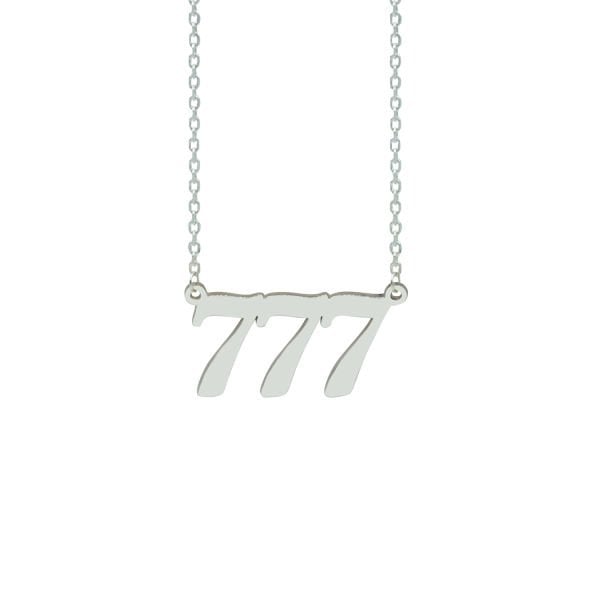 Gümüş Sayı Rakam Yazılı Kolye