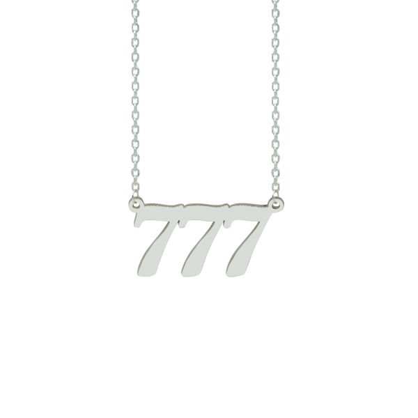 Gümüş Sayı Rakam Yazılı Kolye