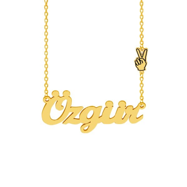 Gümüş Zafer İşareti İsimli Kolye