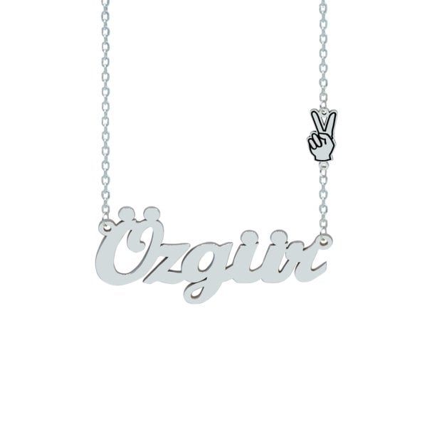 Gümüş Zafer İşareti İsimli Kolye