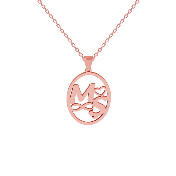 Gümüş Kalpli Sonsuzluk Halka İsimli Kolye