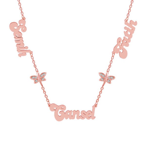 Gümüş Taşlı Yusufçuk 3 İsimli Kolye