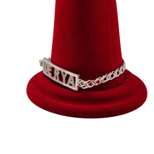 Gümüş Sürgülü Taşsız İsimli Bileklik