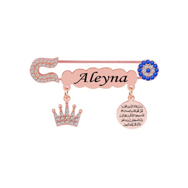 Gümüş Nazar Dualı İsimli Bebek İğnesi