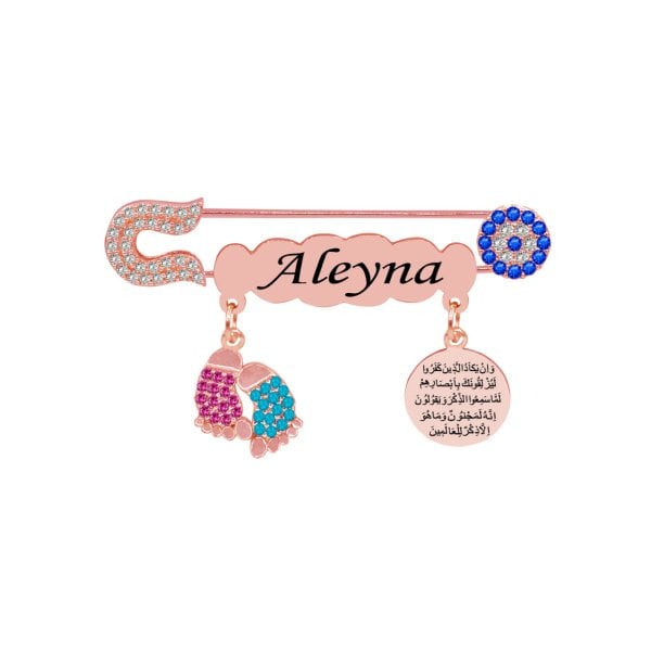 Gümüş Patikli İsimli Bebek İğnesi