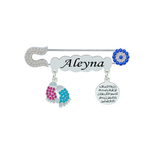 Gümüş Patikli İsimli Bebek İğnesi