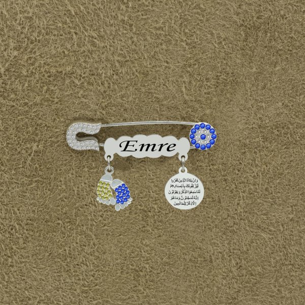 Gümüş Nazar Duası İsimli Çocuk İğnesi