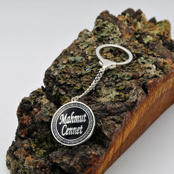 Gümüş Volkswagen Arma Tasarımlı İsimli Anahtarlık