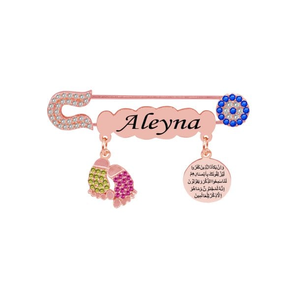 Gümüş Nazar Duası İsimli Bebek İğnesi