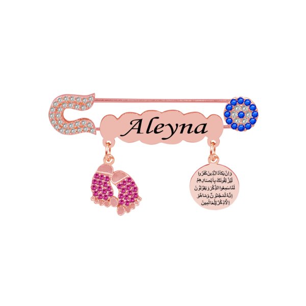 Gümüş Patikli İsimli Bebek İğnesi