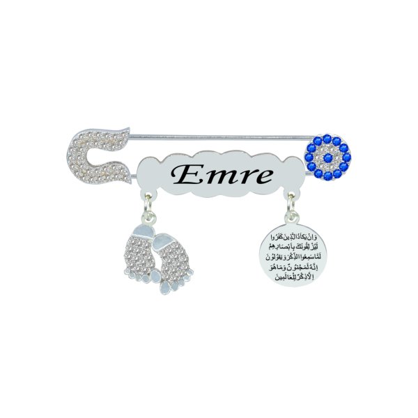 Gümüş Nazar Dualı İsimli Çocuk İğnesi