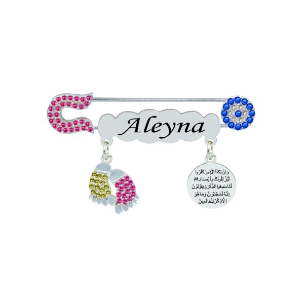 Gümüş İsimli Kız Bebek İğnesi