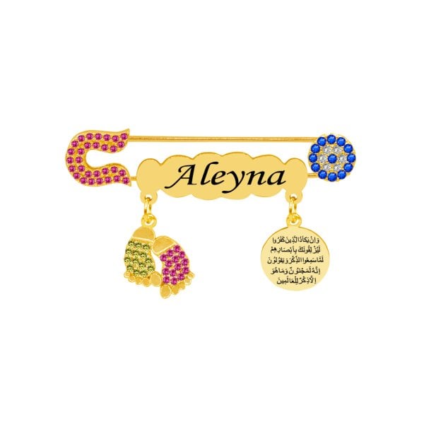 Gümüş İsimli Kız Bebek İğnesi