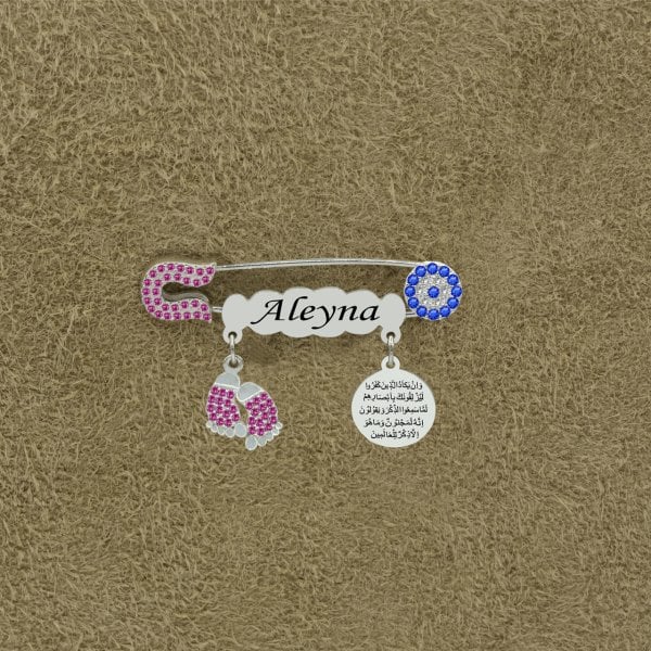 Gümüş İsimli Bebek İğnesi