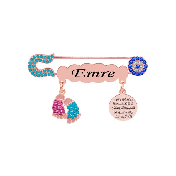 Gümüş İsimli Bebek Yaka İğnesi