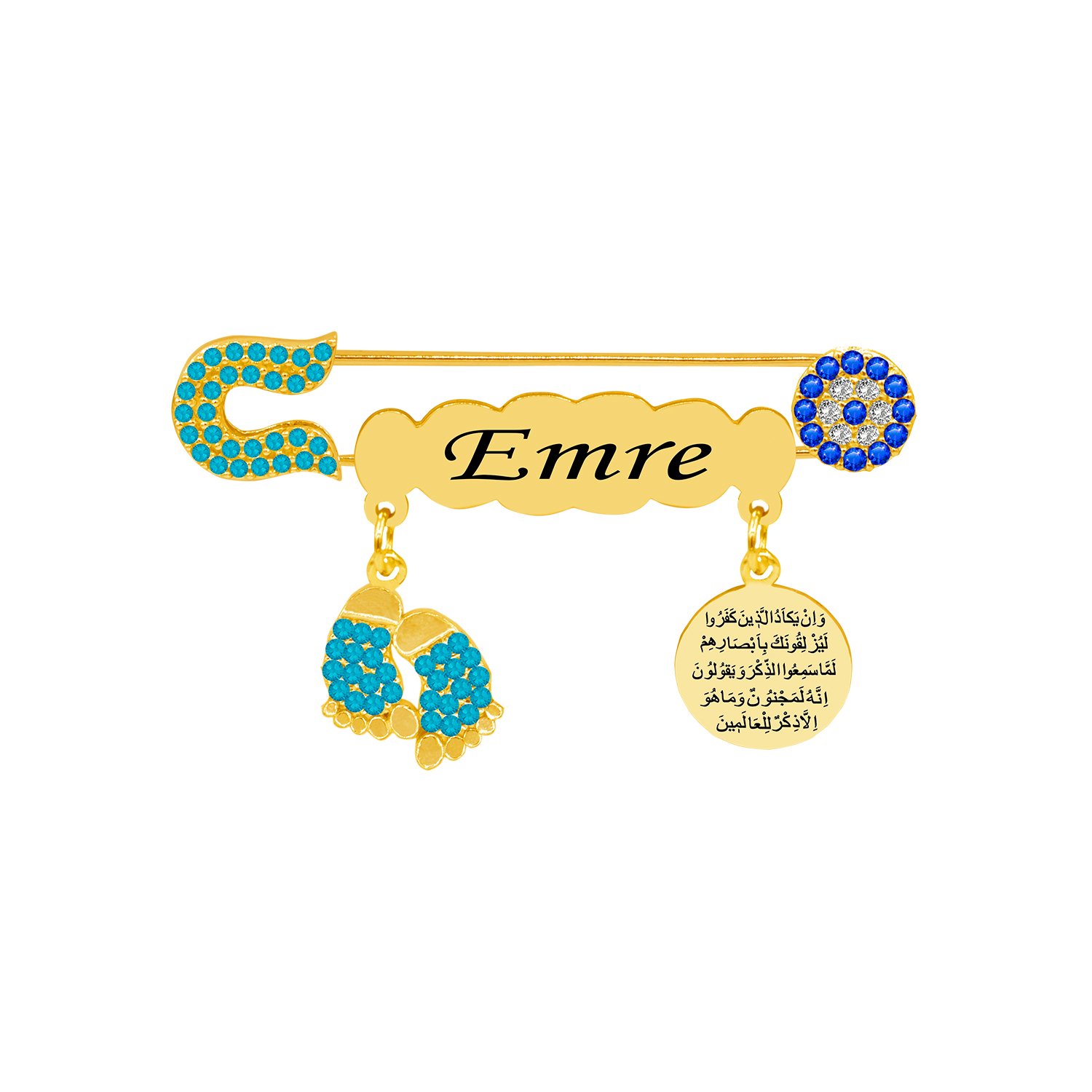 Gümüş İsimli Bebek İğnesi