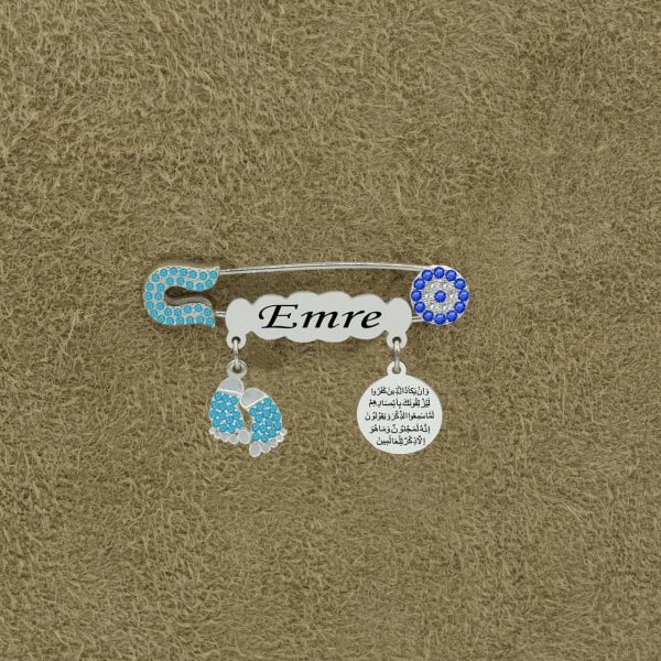 Gümüş İsimli Bebek İğnesi