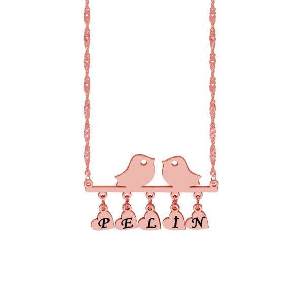 Gümüş Kuşlu İsimli Kolye