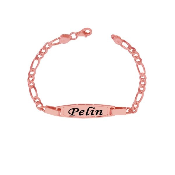 Gümüş Plaka İsimli Çocuk Bileklik