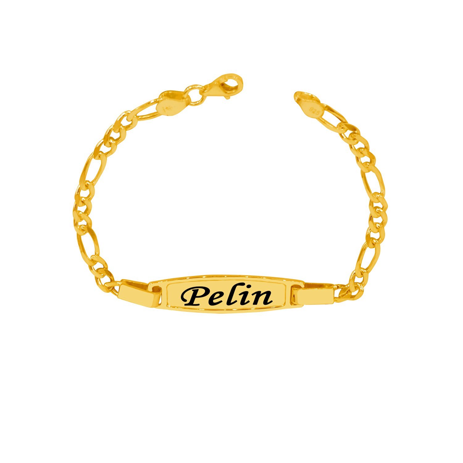 Gümüş Plaka İsimli Çocuk Bileklik