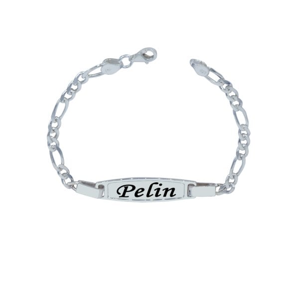 Gümüş Plaka İsimli Çocuk Bileklik