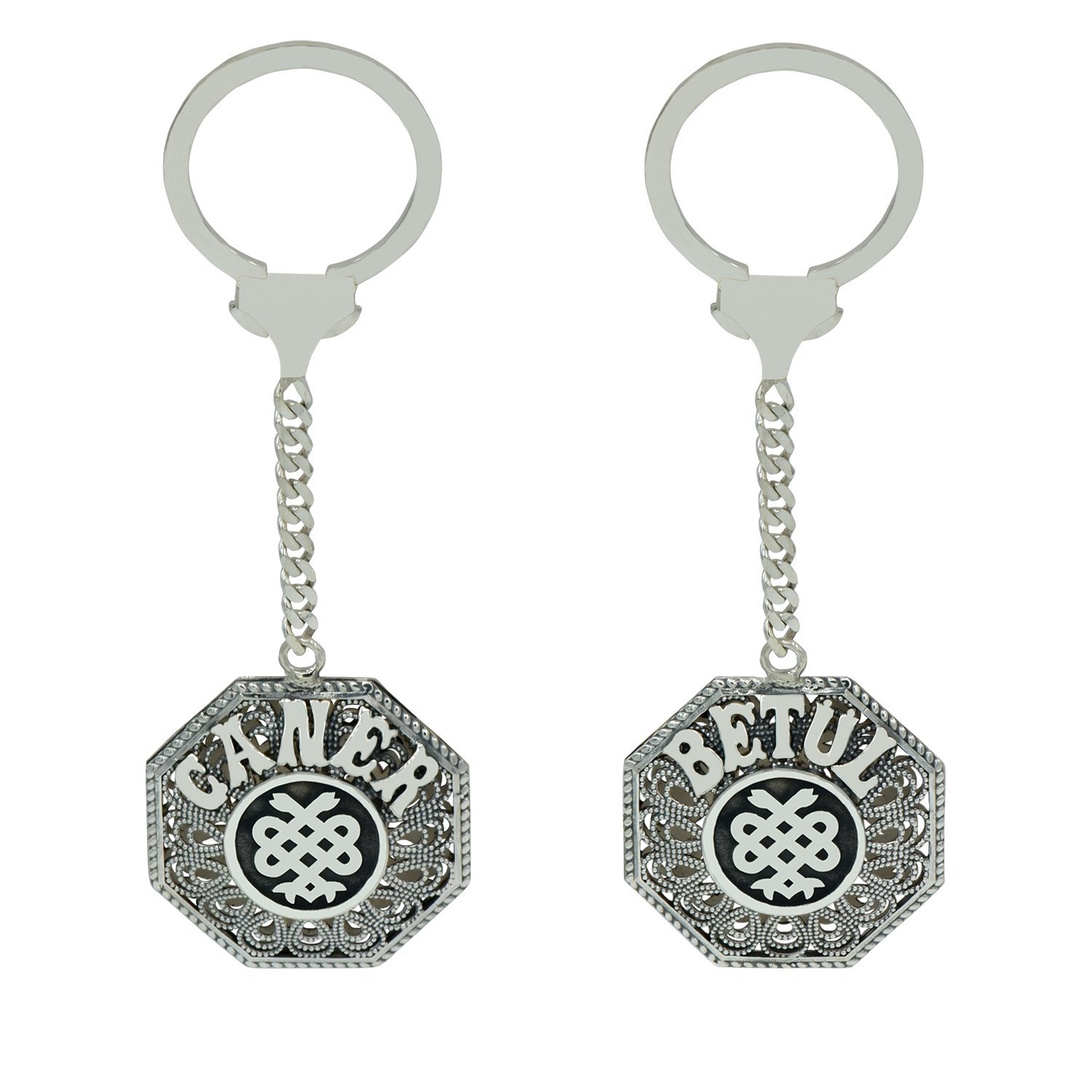 Gümüş Sağlıkçı Armalı Telkari İsimli Anahtarlık