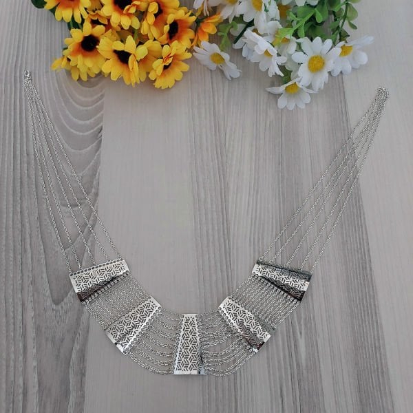 Gümüş Urfa Akıtmalı Kolye