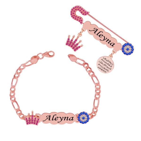 Gümüş İsimli Kız Bebek İğnesi Künyesi