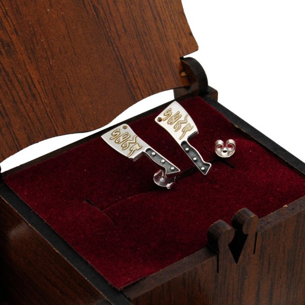 Gümüş İsimli Bıçak Satır Küpe