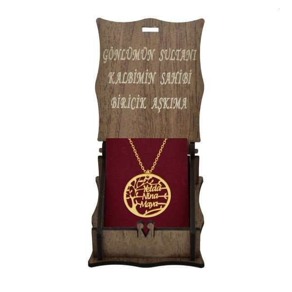 Gümüş Aile Ağacı İsimli Kolye