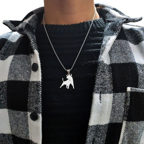 Gümüş Boğa Burcu Kolye