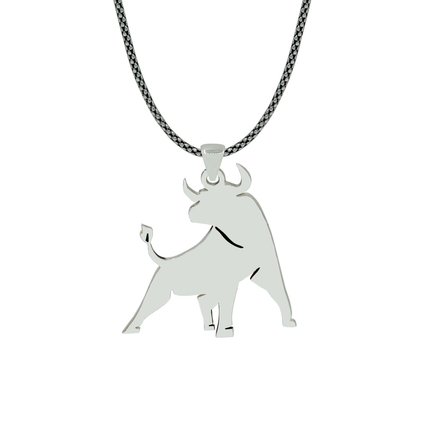 Gümüş Boğa Burcu Kolye