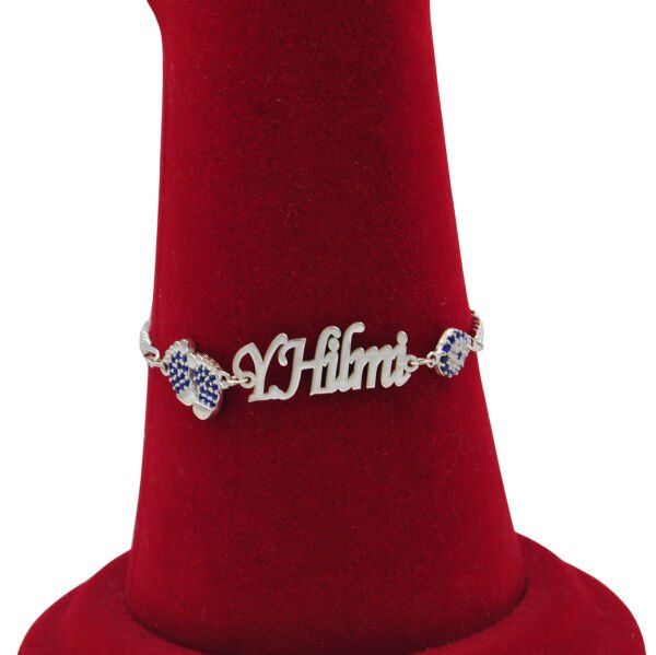 Gümüş İsimli Erkek Bebek İğnesi Bileklik