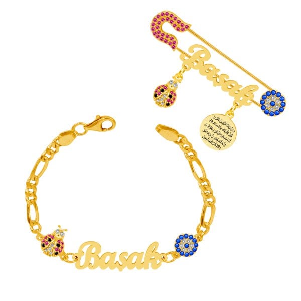 Gümüş İsimli Kız Çocuk Künyesi İğnesi