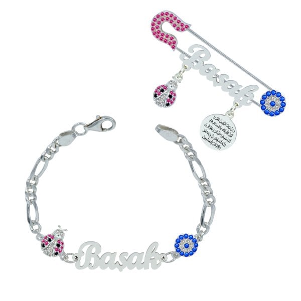 Gümüş İsimli Kız Çocuk Künyesi İğnesi