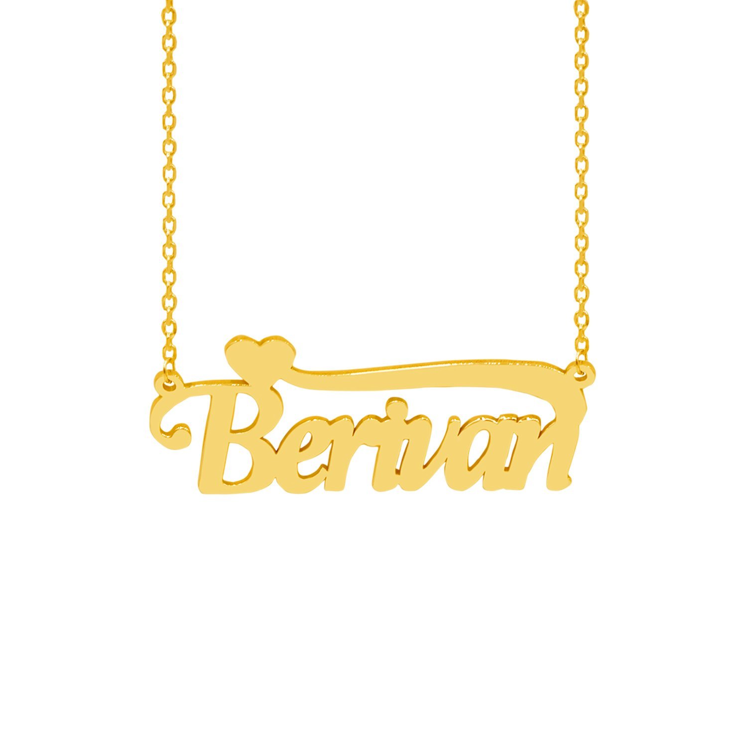 Gümüş Kişiye Özel Tasarım Kalpli İsimli Kolye