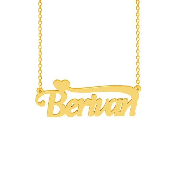 Gümüş Kişiye Özel Tasarım Kalpli İsimli Kolye