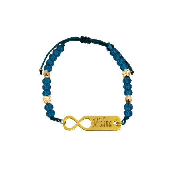 Gümüş Örgü İpli Sonsuzluk Plaka İsimli Bileklik