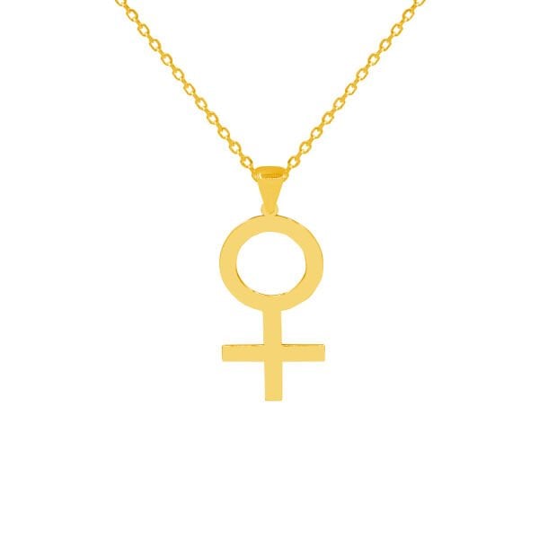 Gümüş Kadın Sembolü Venüs Kolye