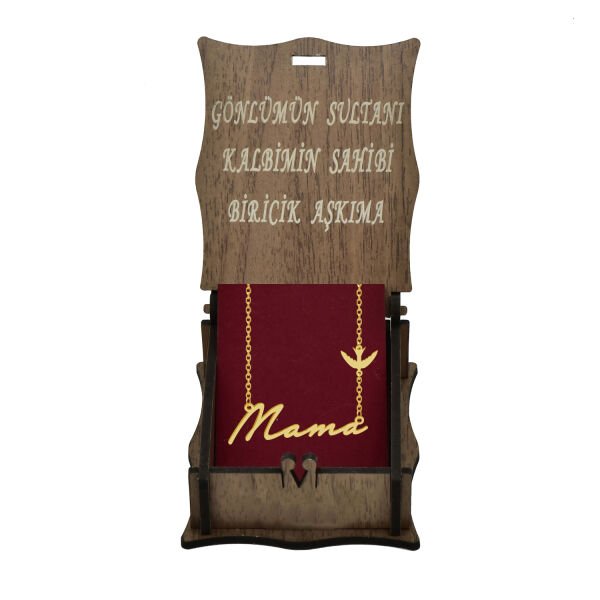 Gümüş Kişiye Özel Kuşlu İsimli İmza Kolye