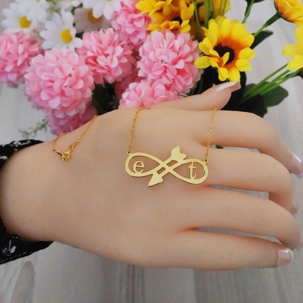 Gümüş Harfli Sonsuzluk Kolye