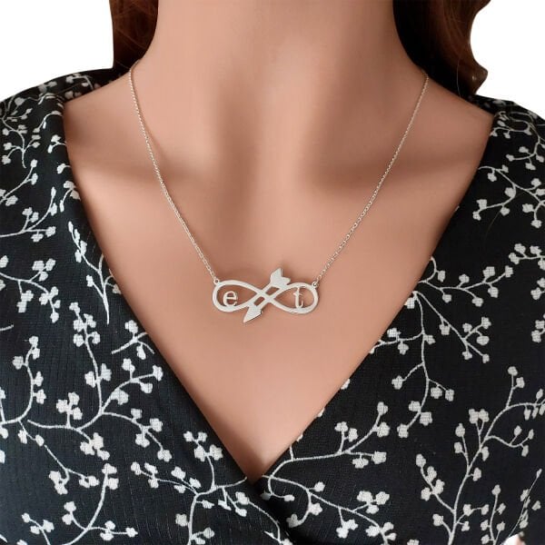 Gümüş Harfli Sonsuzluk Kolye