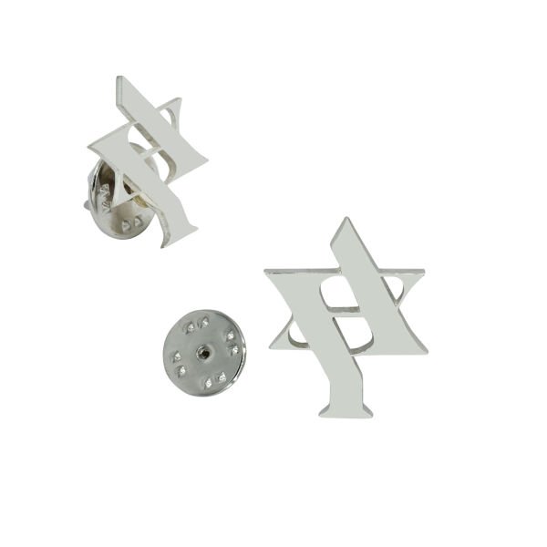 Gümüş Kişiye Özel Tasarım Harfli Rozet