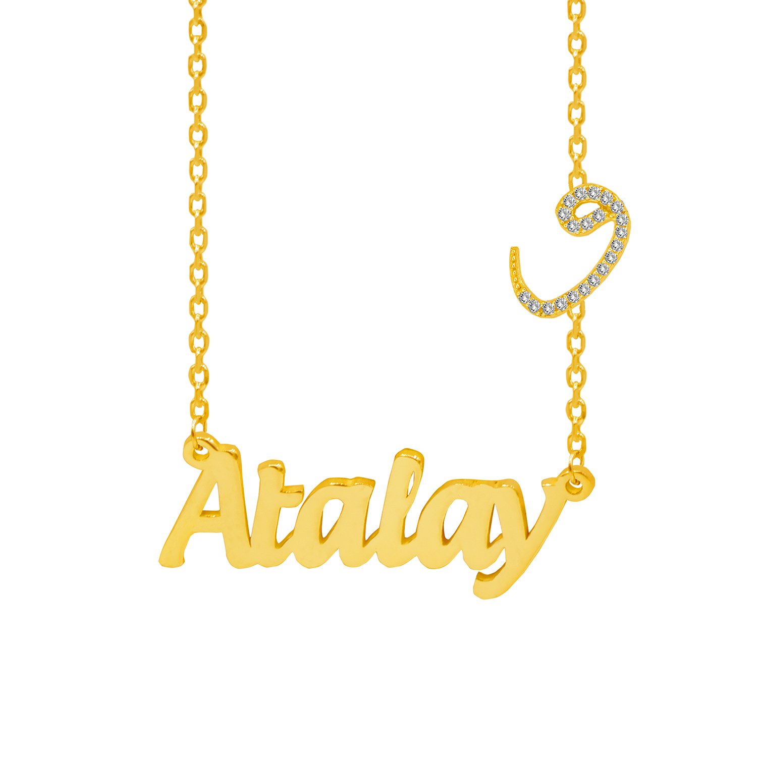 Gümüş Arapça Vav Harfli İsimli Kolye